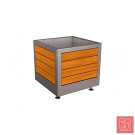 Jardinera per a palmeres Silaos en acer i fusta